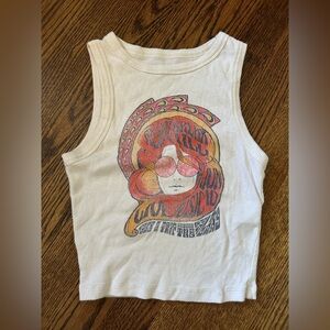 Hollister Cream Fitted Crop Tank Top XS Girls